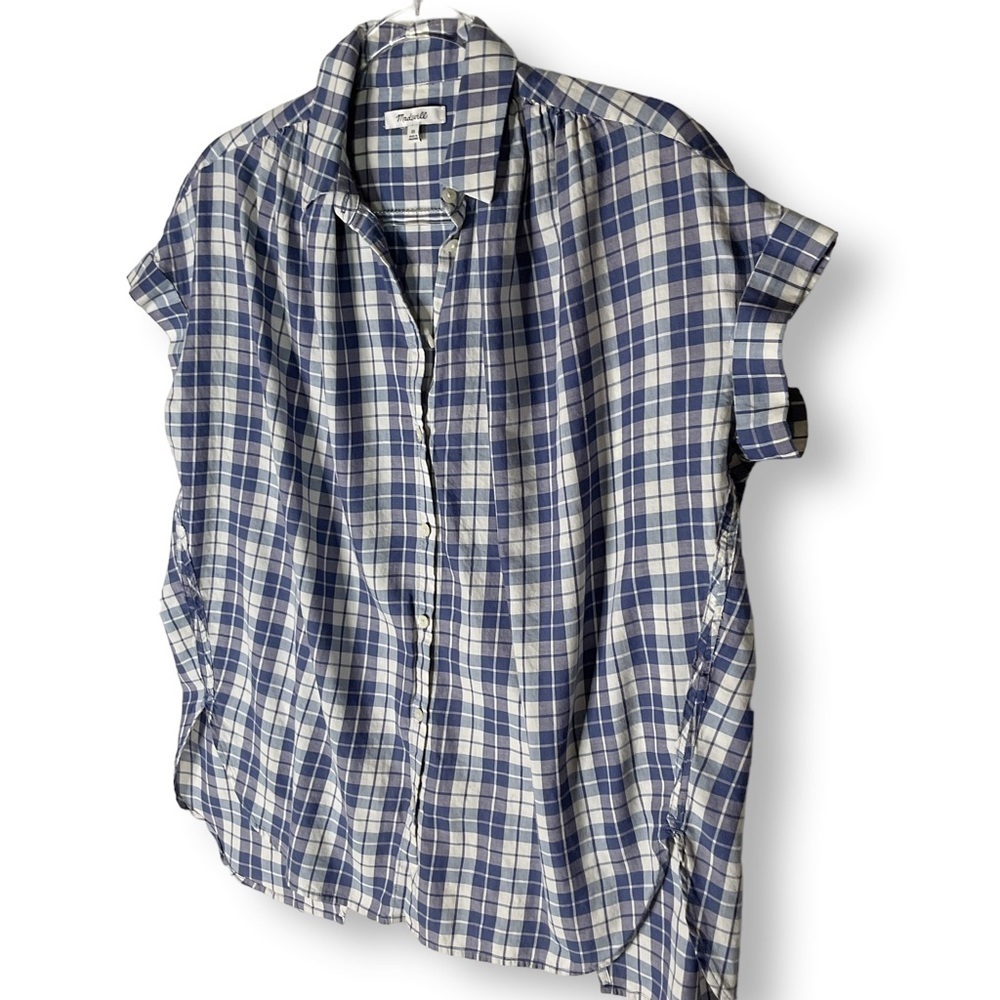 Madewell Central Plaid Split Back Oversized Shirt… - image 6